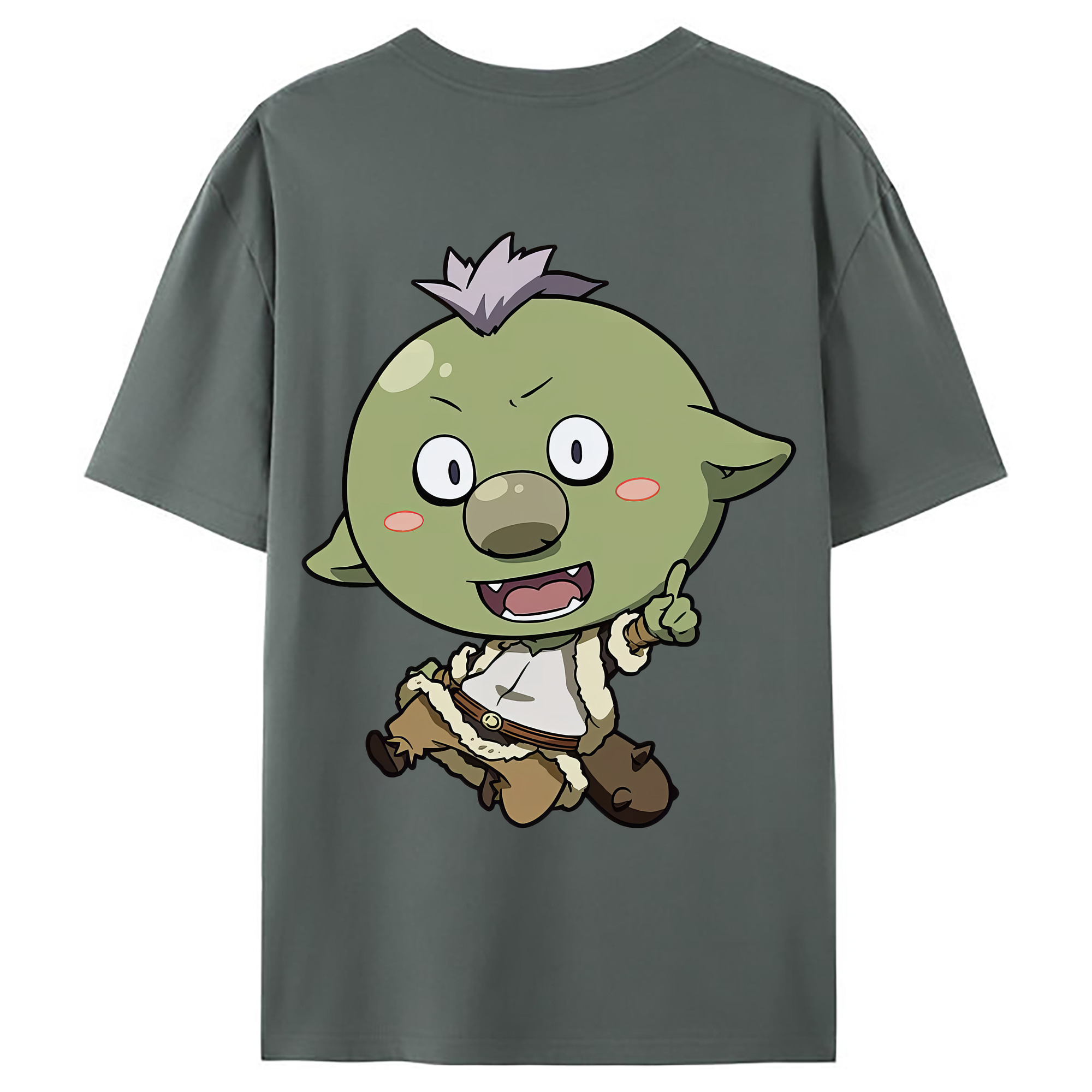 （画像用） 転スラ Regarding Reincarnated to Slime 綿100％ メンズ半袖Tシャツ（バックプリント） 通気性